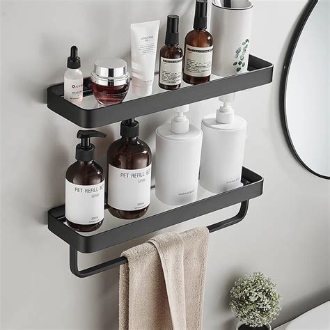 Black Shelf In Bathroom Semis Online