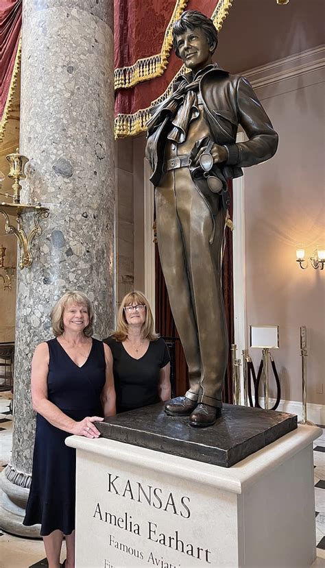 Amelia Earhart statue unveiled at U.S. Capitol; Atchison Amelia Earhart ...