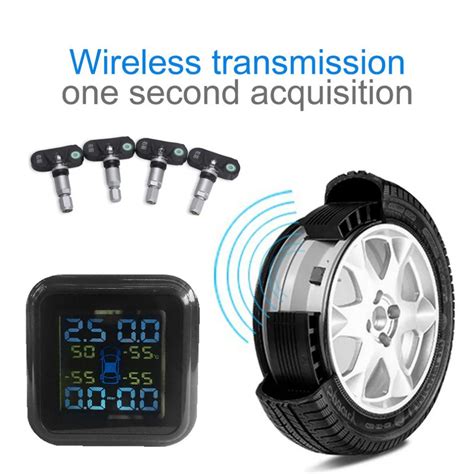 Smart Car Tpms Tire Pressure Monitoring System Wireless Real Time