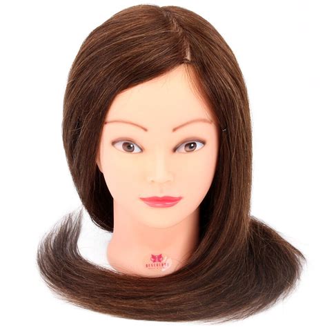 Real Hair Training Head Mannequin Cosmetology Doll Hairdresser