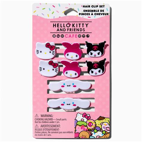 Hello Kitty® And Friends Cafe Hair Clip Set 8 Pack Claires Us