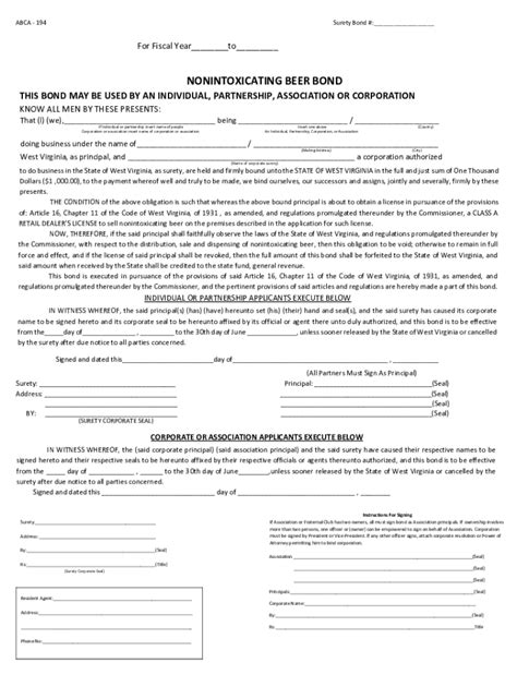 Fillable Online Abca Wv State Of West Virginia Department Of Fax