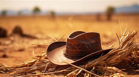 Sombrero Abandonado En El Suelo Polvoriento Una Cautivadora Imagen De