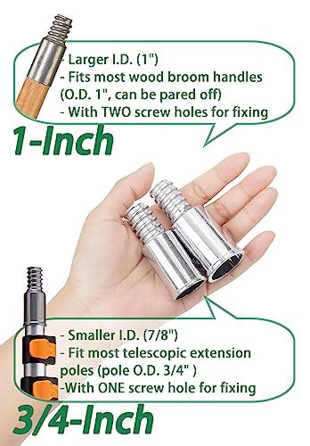 Threaded Tips Replacement For Extension Poles Repairing Push Broom Handle