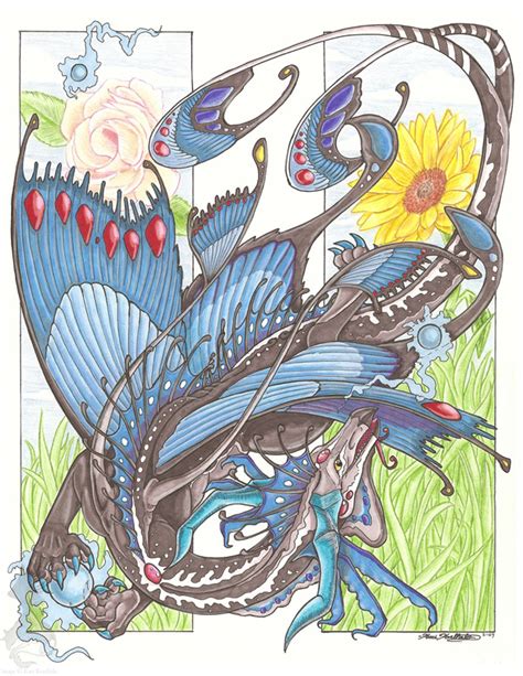 Faerie dragon, colored by YamiGriffin on DeviantArt