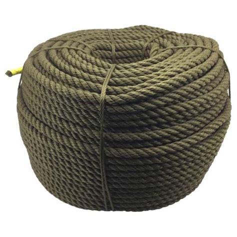 24mm Olive Nylon 3 Strand Sinking Rope 220 Metre Coil RopeServices UK