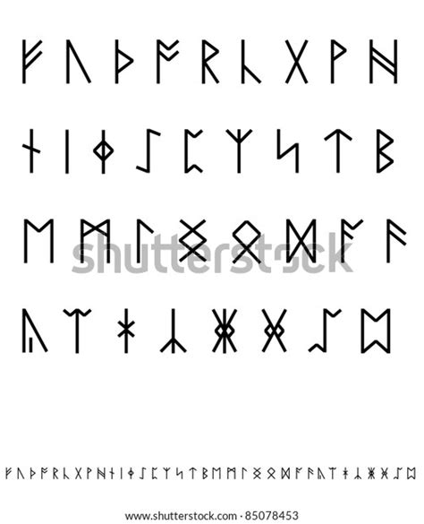 Rune Alphabet Writing Paper Stock Vector (Royalty Free) 85078453