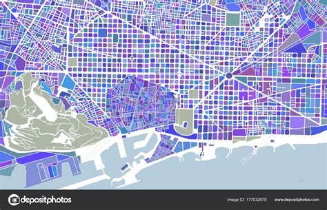 City Map Of Barcelona Spain Stock Photo By ©tish11 177032978