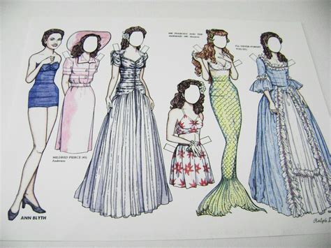 Vintage Uncut 1952 Ann Blyth Paper Dolls Hdlaser Org Sz Reproduction