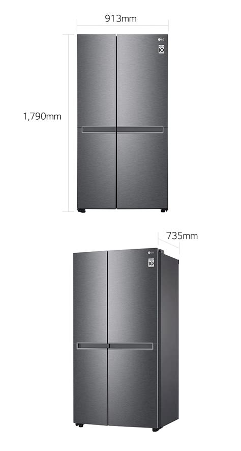 L Side By Side Fridge In Dark Graphite Finish Gc B Jqyl Lg My