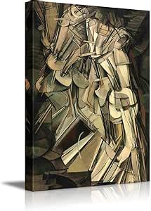 Amazon Nude Descending A Staircase No 2 By Marcel Duchamp Canvas Print Wall Art Famous