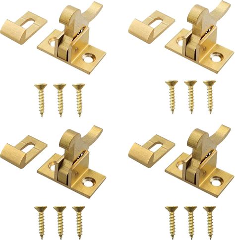 Elbow Latch 4set Brass Heavy Duty Door Elbow Latch With Screws For Bedroom Bathroom Window