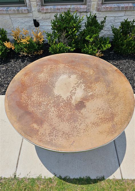 Industrial Art Deco Round Retail Store Display Table For Sale At