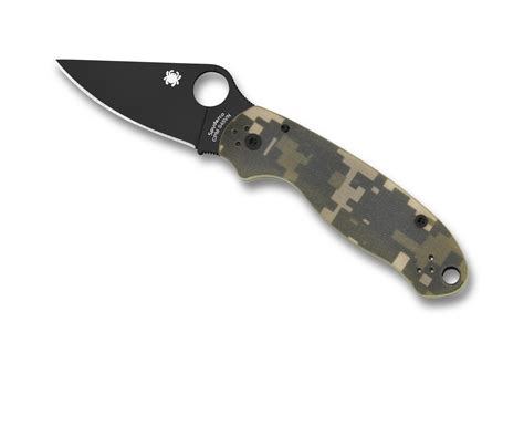 Spyderco Para 3 Folding Knife 3″ S45vn Black Plain Blade Digital Camo