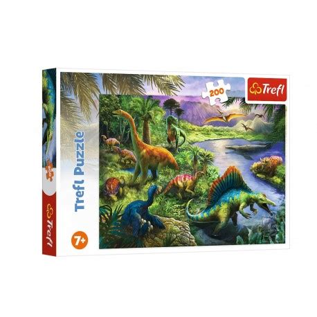 TREFL Puzzle Układanka 200 elementów DRAPIEŻNE DINOZAURY 13281