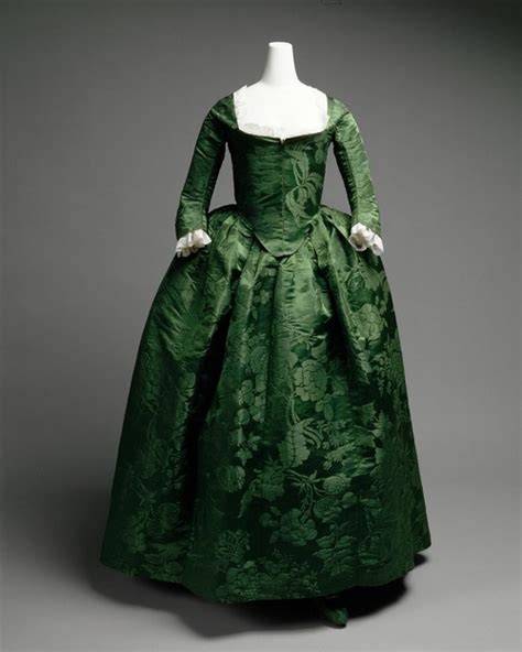 Green Damask Gown 1770s Early 1780s From The Metropolitan Museum