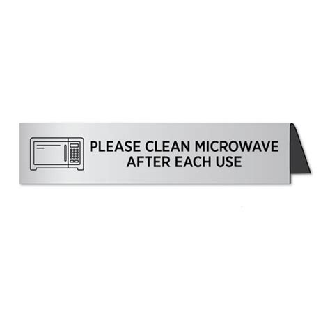 Clean Microwave After Use Sign