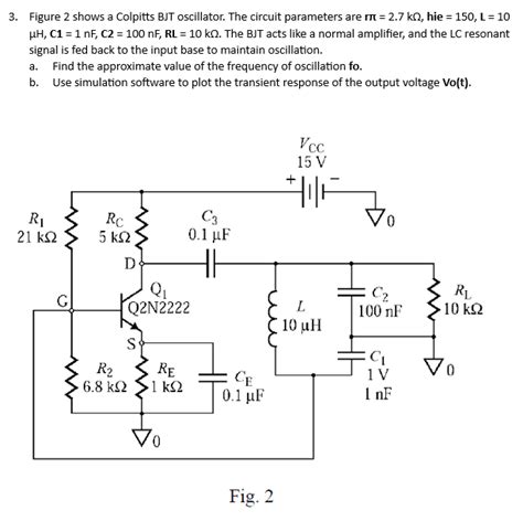 Solved Figure Shows A Colpitts Bjt Oscillator The Chegg