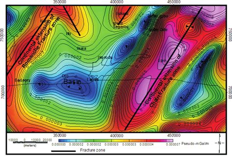 Horizontal Derivative Of Pseudo Gravity Map Upward Continued To Km