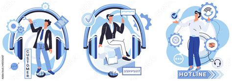 Vecteur Stock Help Desk Vector Illustration Assistance Is Just Call