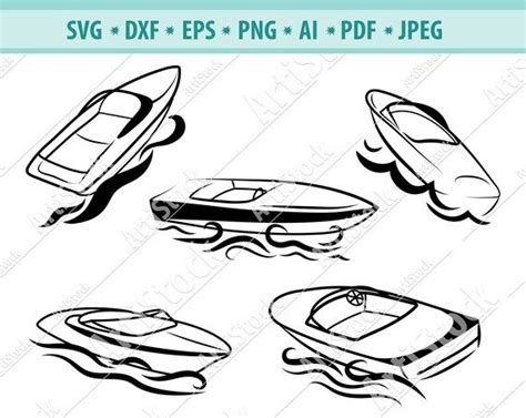 Boat Svg Bundle Ships Svg Speed Boat Svg Yacht Svg Motor Boat Svg