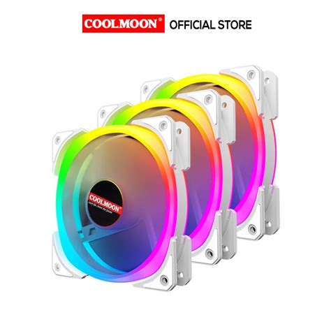 Quạt Tản Nhiệt Fan Led RGB Coolmoon U2 Đồng Bộ Hub Coolmoon