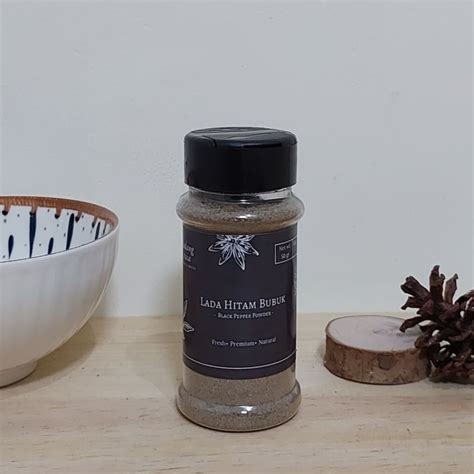 Jual Lada Hitam Bubuk Murni Pure Black Pepper Powder Botol Shopee