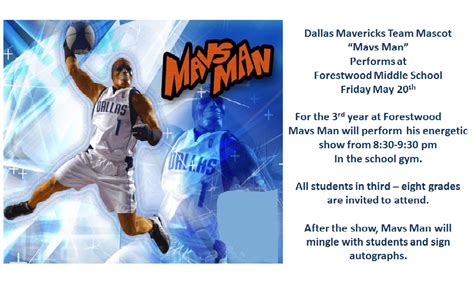 Friday Nite Live: Mavericks Team Mascot "Mavs Man" at Forestwood this ...