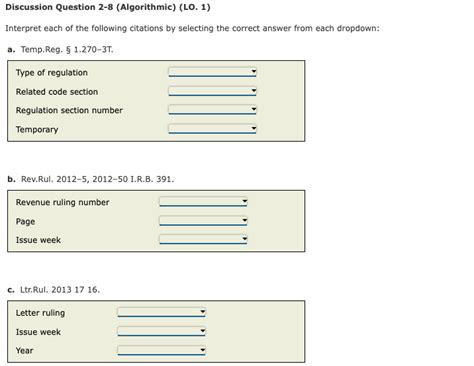 Solved Discussion Question 2 8 Algorithmic LO 1 Chegg