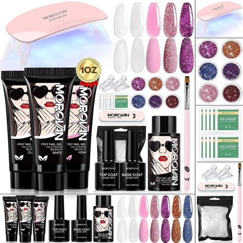 Amazon Morovan Kit de uñas de poligel kit de esmalte de uñas de