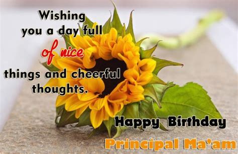 Happy Birthday Ma Am Quotes Happy Birthday Wishes for Principal ...