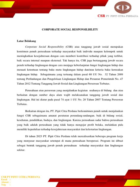 Laporan Csr Pembangunan Dermaga Sebawang 2 Pdf Bisnis