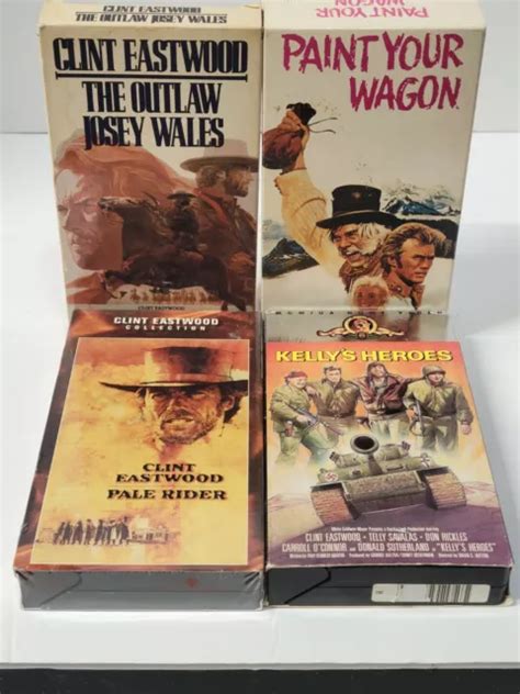 LOT OF 4 Vtg VHS Tapes Clint Eastwood Pale Rider New Kelly S