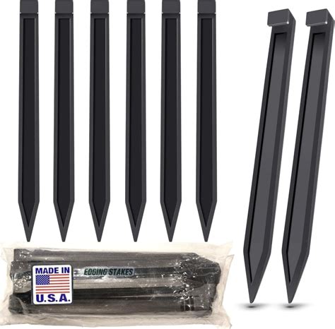 Made 40 Pack Black Nylon Landscape Edging Anchoring Plastic Ground Stakes 10 Inch Length