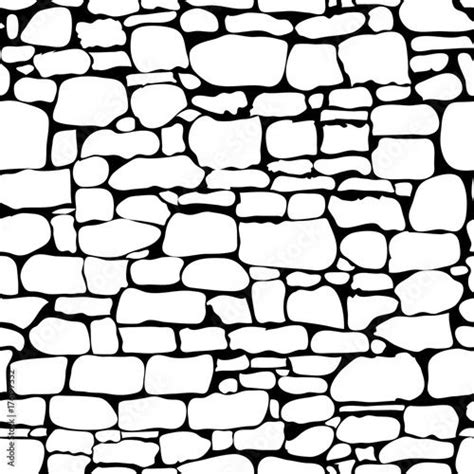 Stones seamless pattern. Vector. Rock Stone wall seamless texture, stonewall background, brick ...