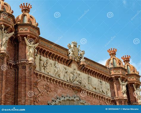 Detail At The Arc De Triomf Travelling In Barcelona Spain Great