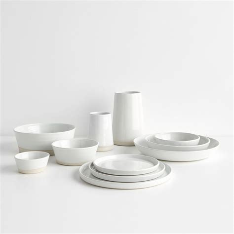 Tinge White Porcelain Dinner Plates Set of 2 | Unison