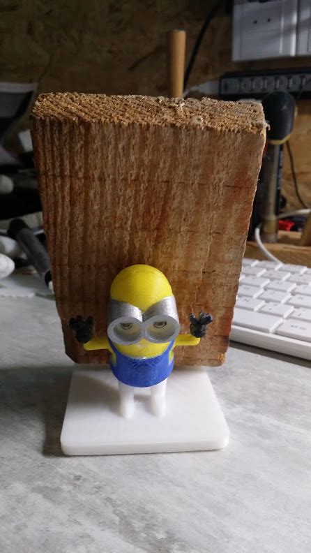 3d Printable Minion Phone Holder By Alan Stanford