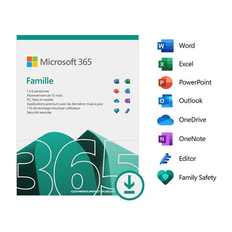 Microsoft 365 Famille Licence 1 an Postes illimités 6