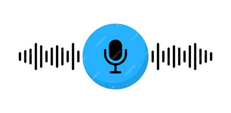 Icono De Mensajes De Voz Reconocimiento De Voz Con Micrófono Y Onda De Sonido Vector Premium