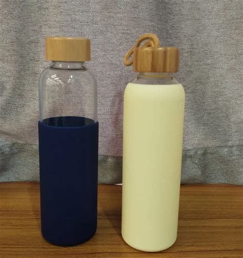 Multi Color Sublimation Blanks Borosilicate Glass Water Bottle With Bamboo Lid And Rope Buy