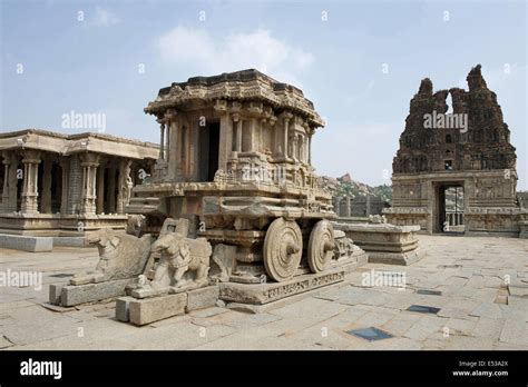 Vittala Temple Stone Chariot Or Ratha Hampi Monuments Karnataka