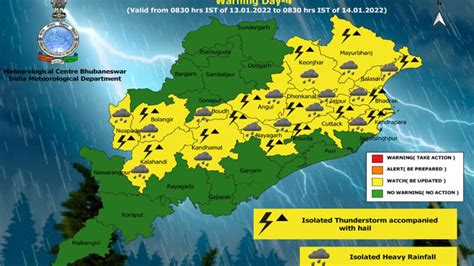 Weather Alert Thunderstorm With Hail To Lash Odisha Districts Yellow