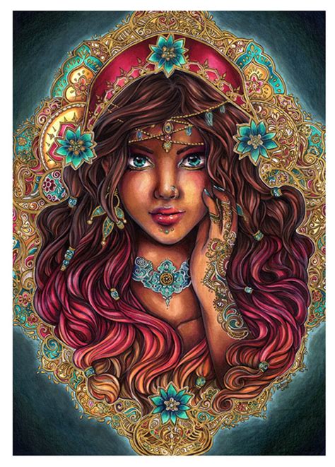 Art Print Photo Paper The Seer Beautiful Gypsy Portrait Etsy