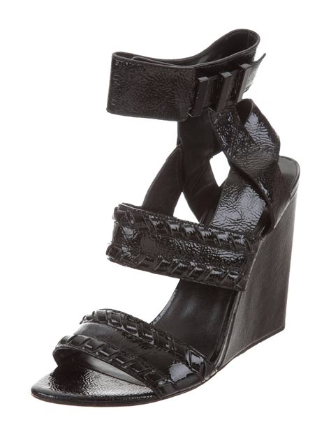 132 Women S Shoes Sandals Wedge Sandals Heels Ankle Straps Alexander Wang Patent Leather