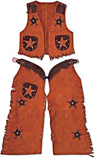 Kids Cowboy Chaps And Vest Rocky Top Leather Cowboy Chaps Cowboy