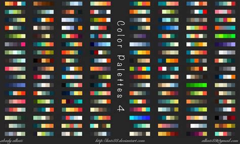 Color Palettes 4 By Knti88 On Deviantart Color Palette Challenge