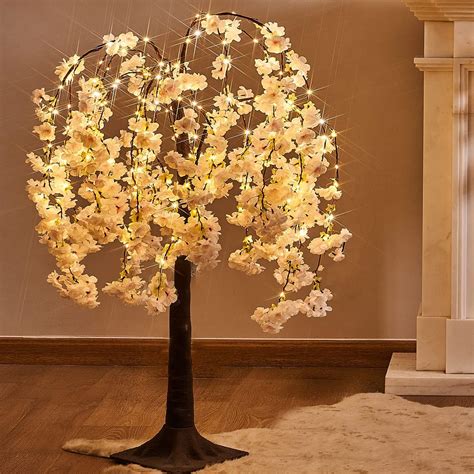 Artificial Cherry Blossom Trees Handmade Light Pink Tree Indoor Outdoor Home Office