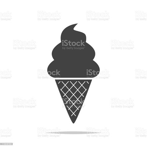 Ice Cream Cone Icon Vector Isolated Stock Illustration Download Image