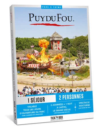 Coffret cadeau WONDERBOX Puy du Fou Séjour Hôtel Le Grand Siècle